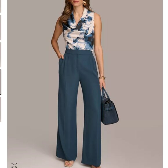 Donna Karan New York Donna Karan Women's Pleated Wide-Leg Pants - Brand New - Picture 2 of 6